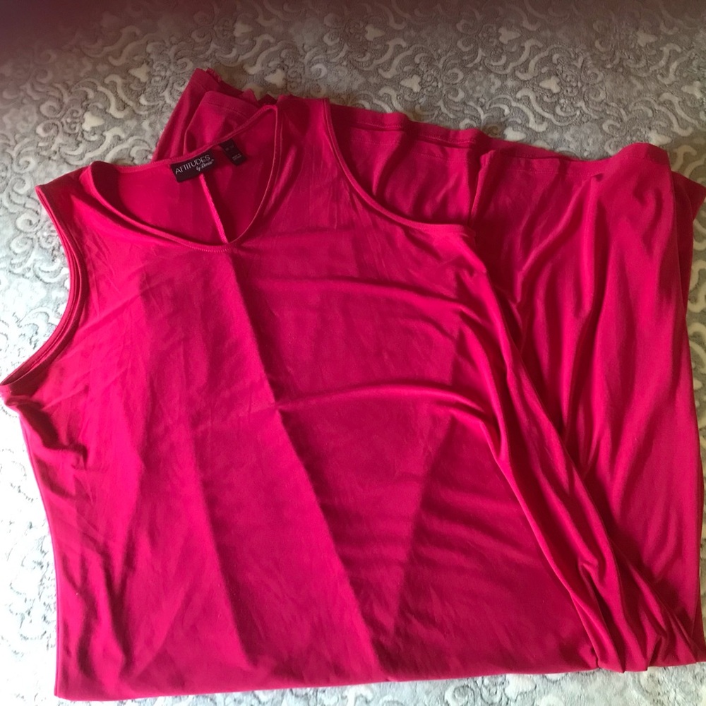 Attitudes by Renee Maxi Dress Pink XLP